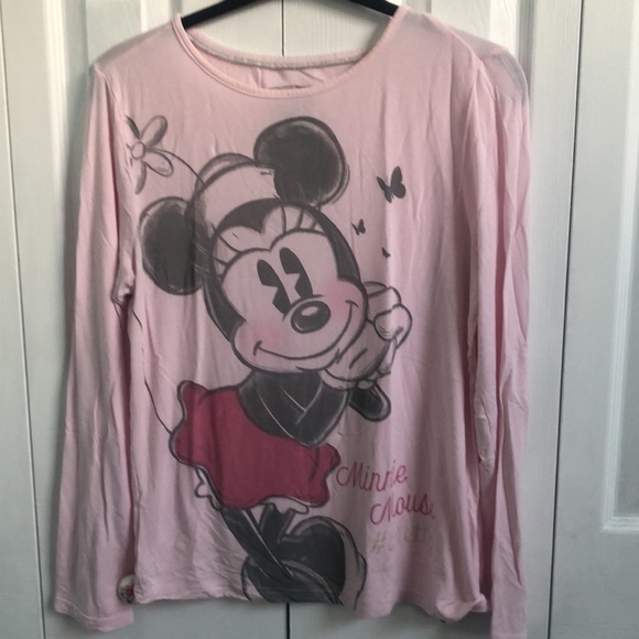 Disney Minnie Mouse Long Sleeve Pajama Set Women's Size Medium - Picture 2 of 13